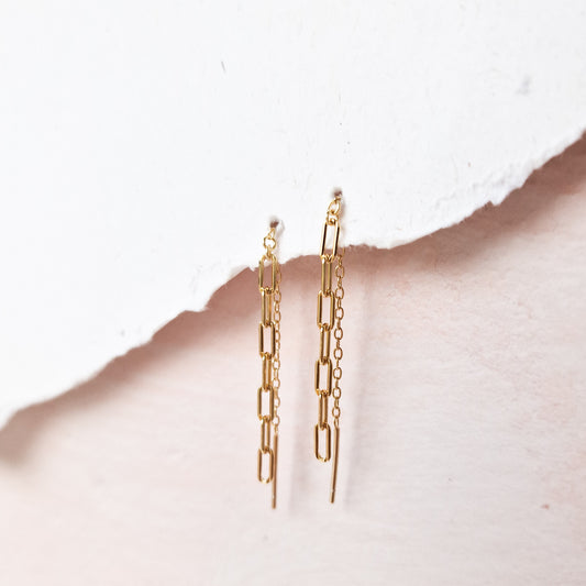 Hanging chains oorbel