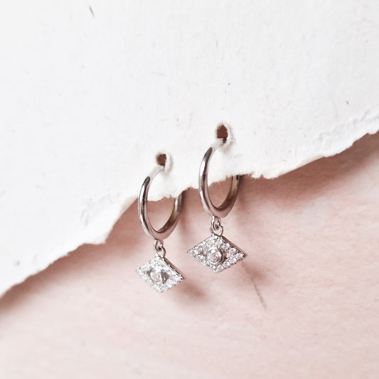 In my eyes zilver oorbel