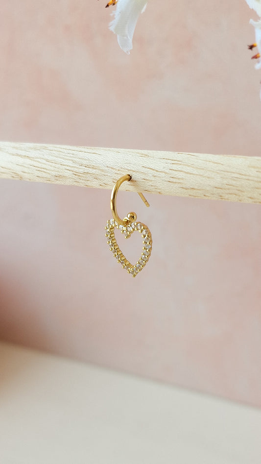 Shiny heart oorbelÂł