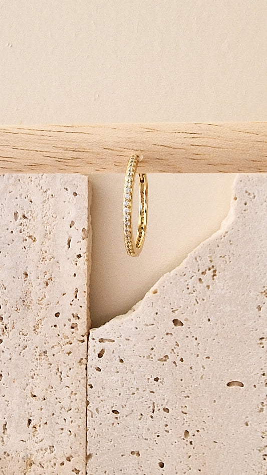 Big shiny hoop 17mm oorbel