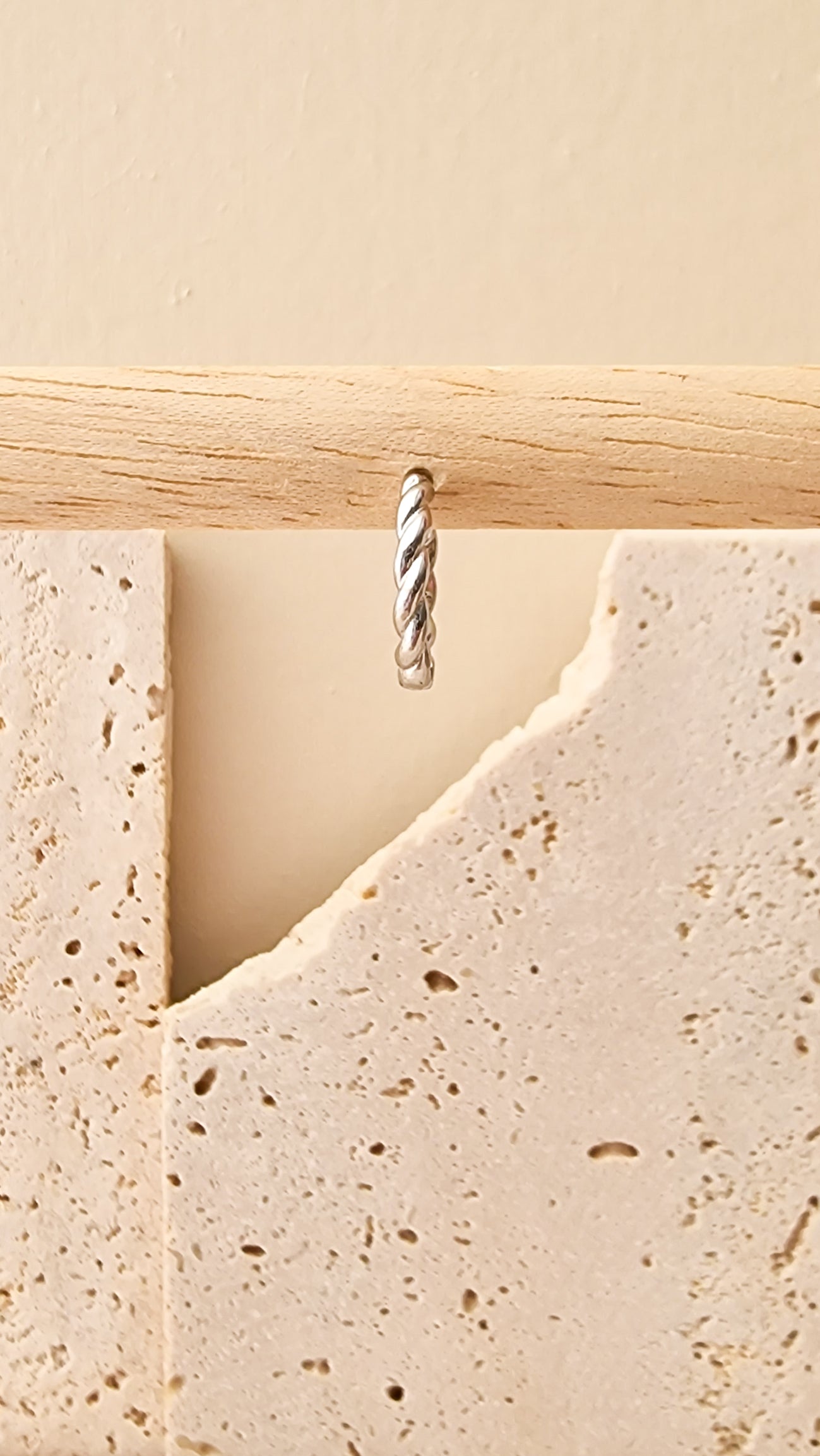 Twist and turn oorbel ZILVER