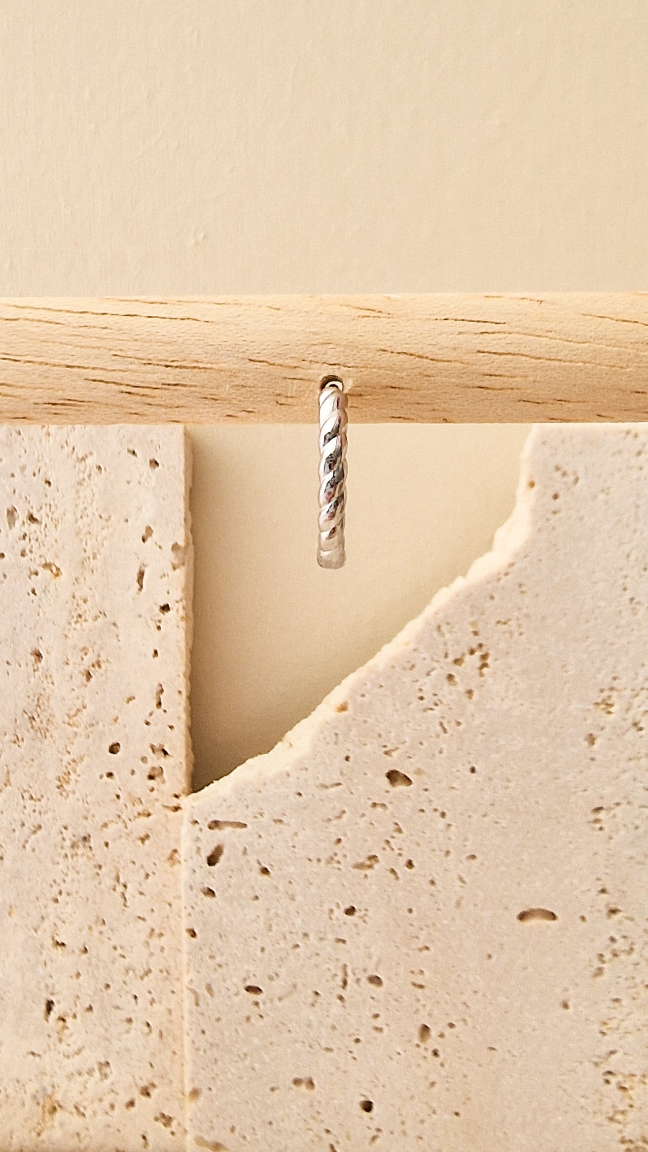 Twisting oorbel ZILVER