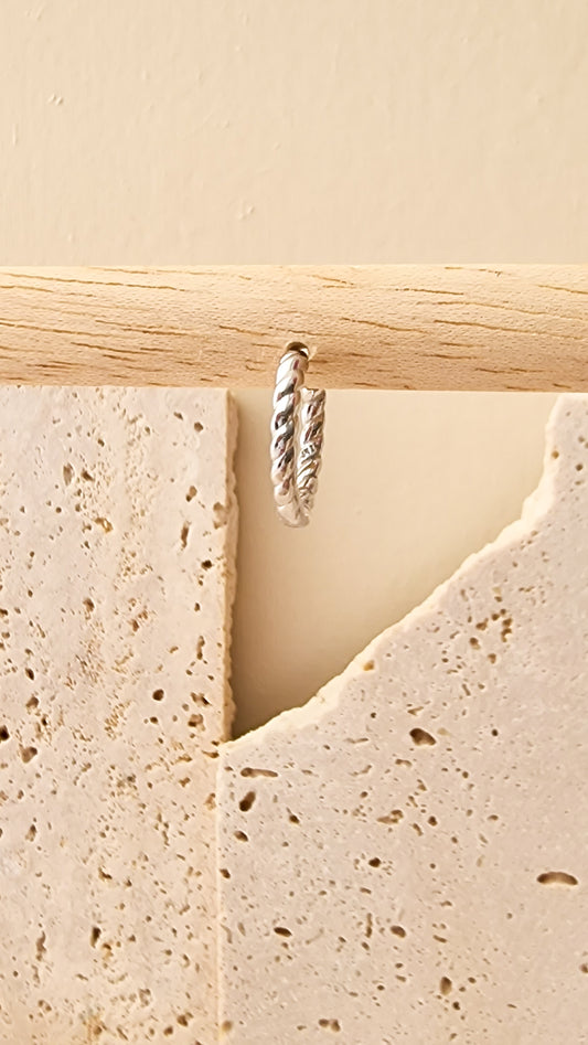 Twisting oorbel ZILVER