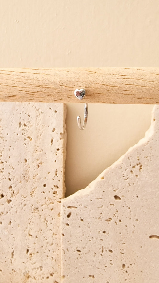 Hug my heart oorbel Zilver