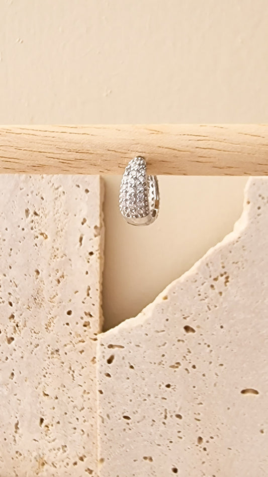 Go glam oorbel ZILVER