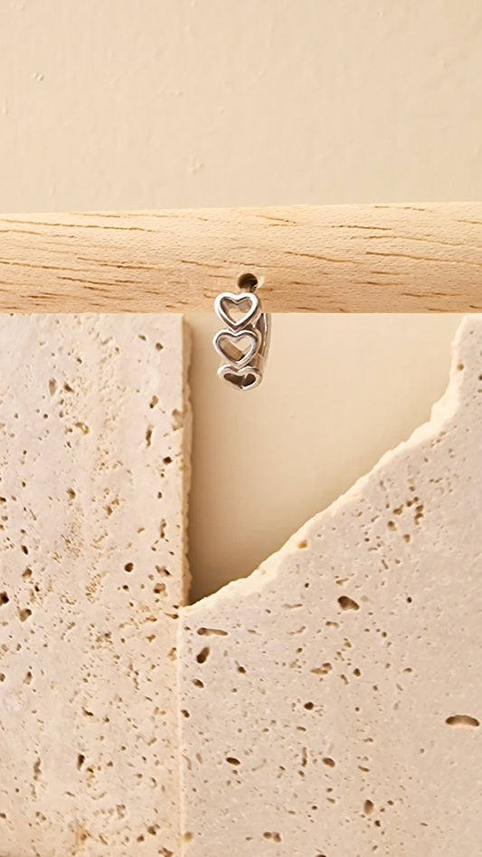 Love you oorbel ZILVER