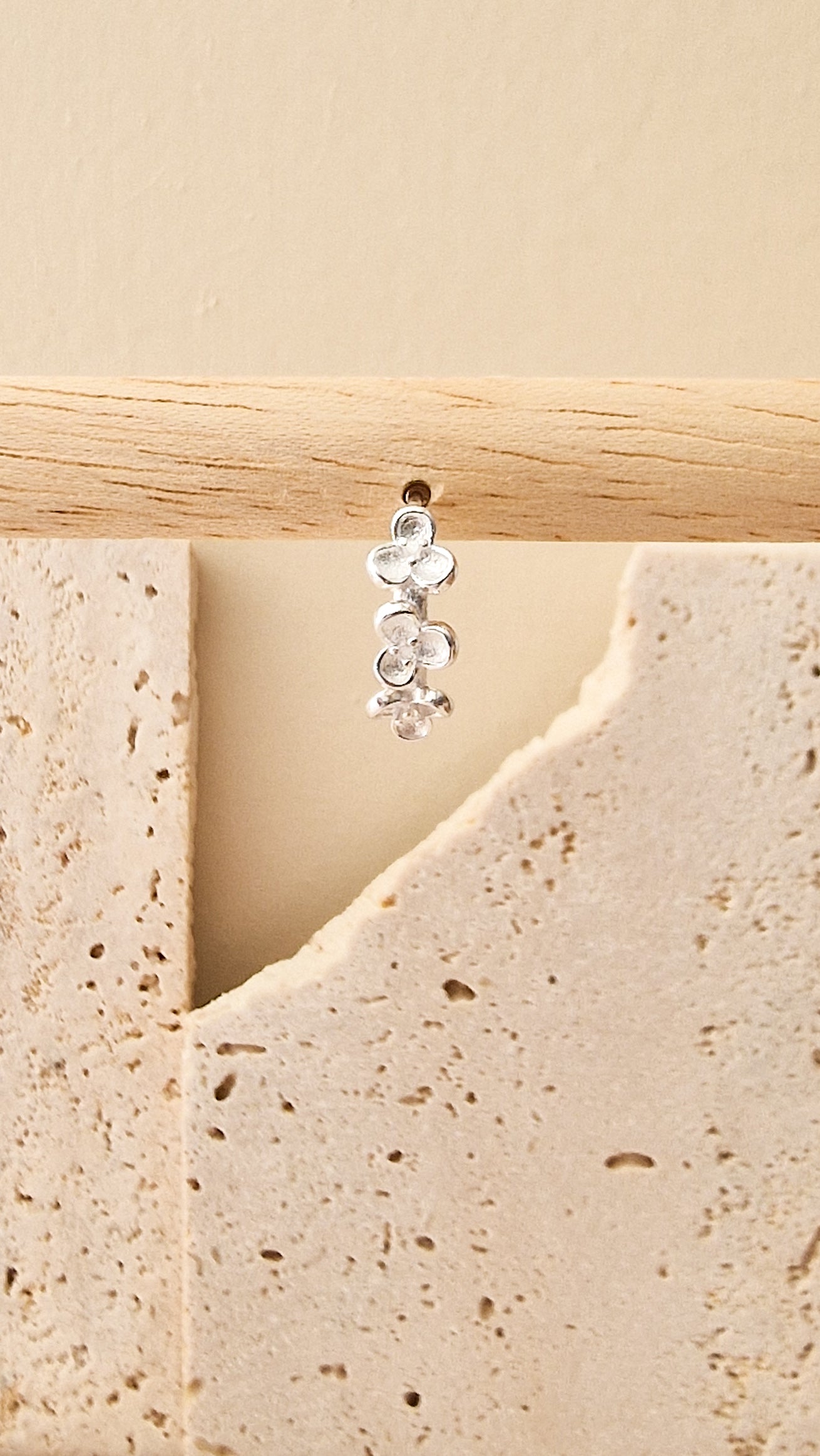 Bloom bloom oorbel ZILVER