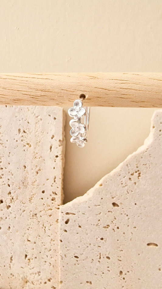 Bloom bloom oorbel ZILVER