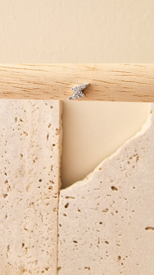 Flash strass steker Zilver