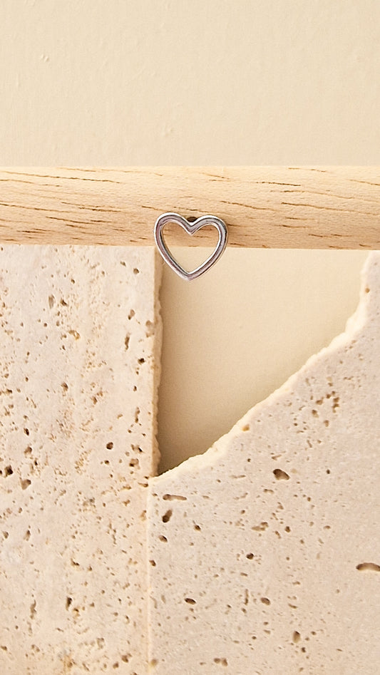 Open your heart steker Zilver