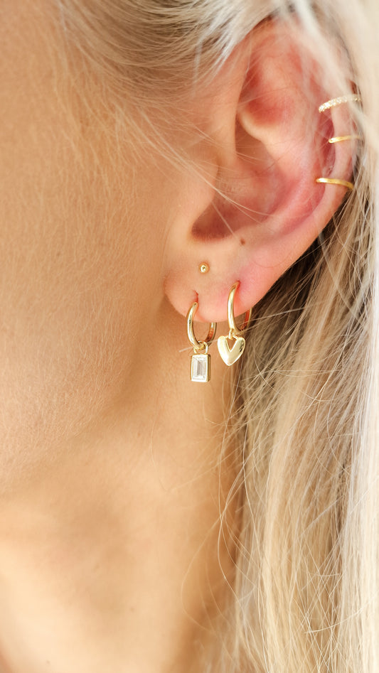 Square square oorbel