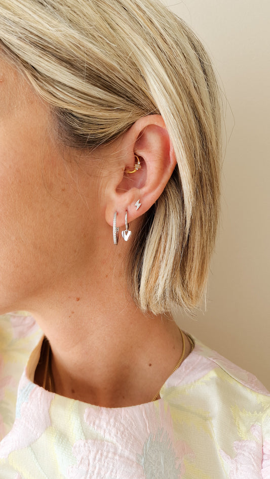 True love oorbel ZILVER