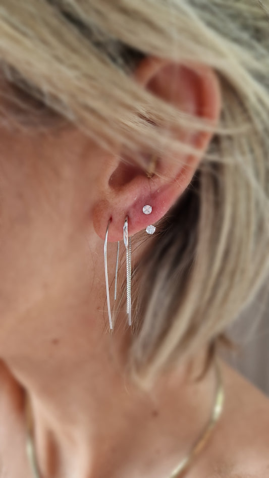 Shiny shiny piercing zilver