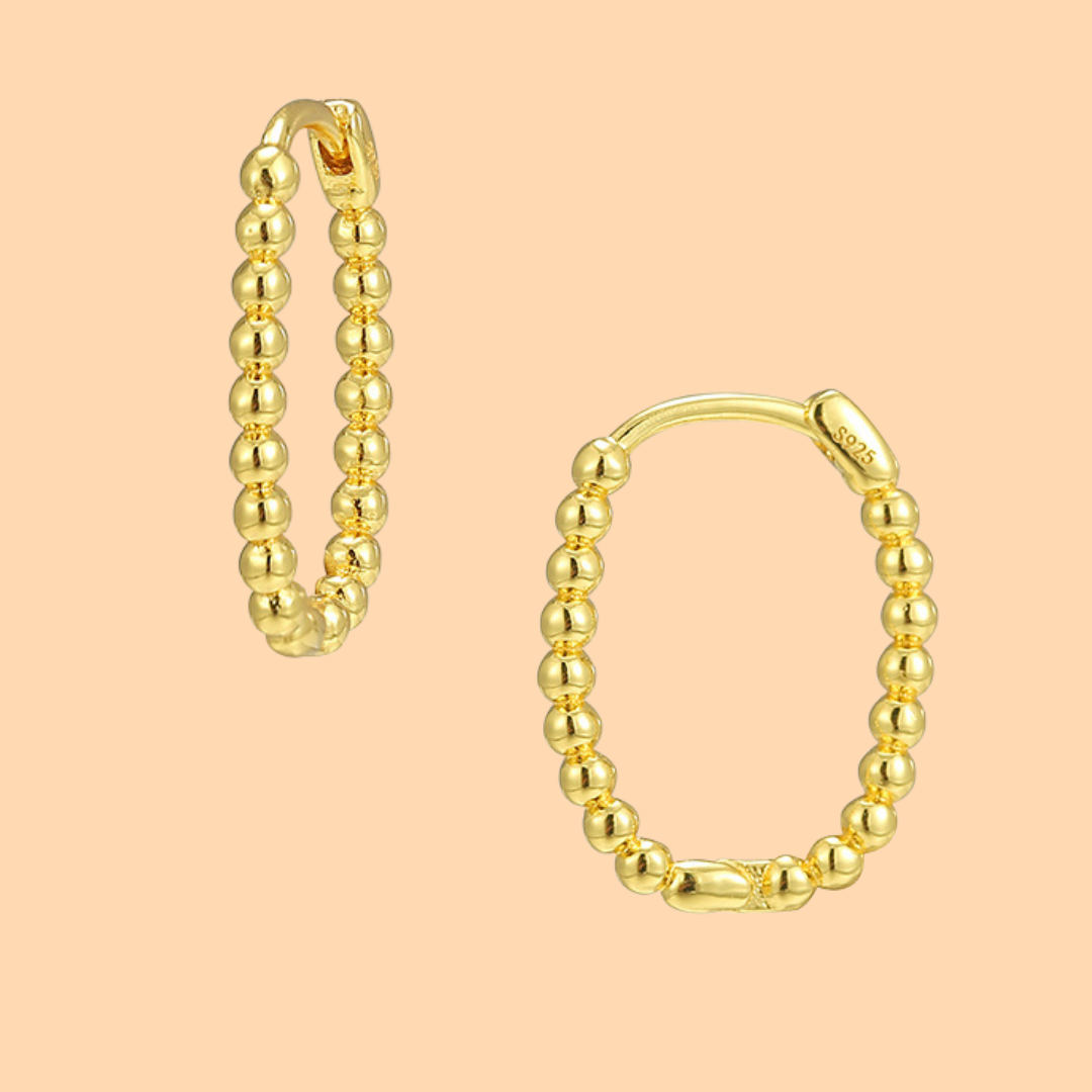 Basic oval bubbles oorbel