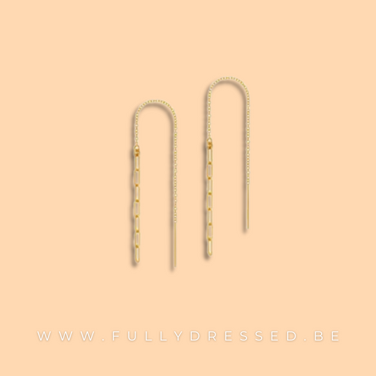 Hanging chains oorbel