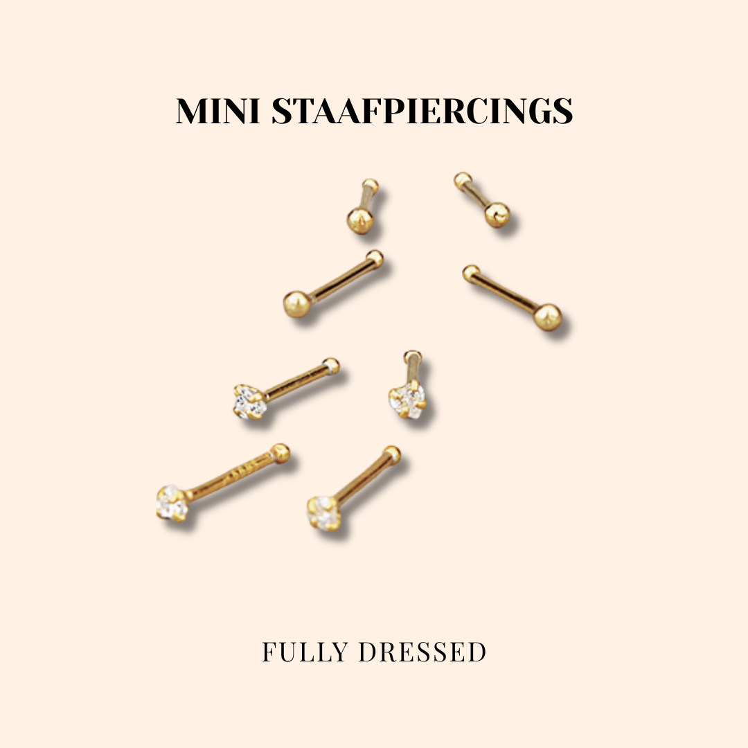 Steentje mini staafpiercing