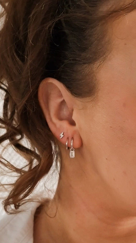 Flash strass steker Zilver