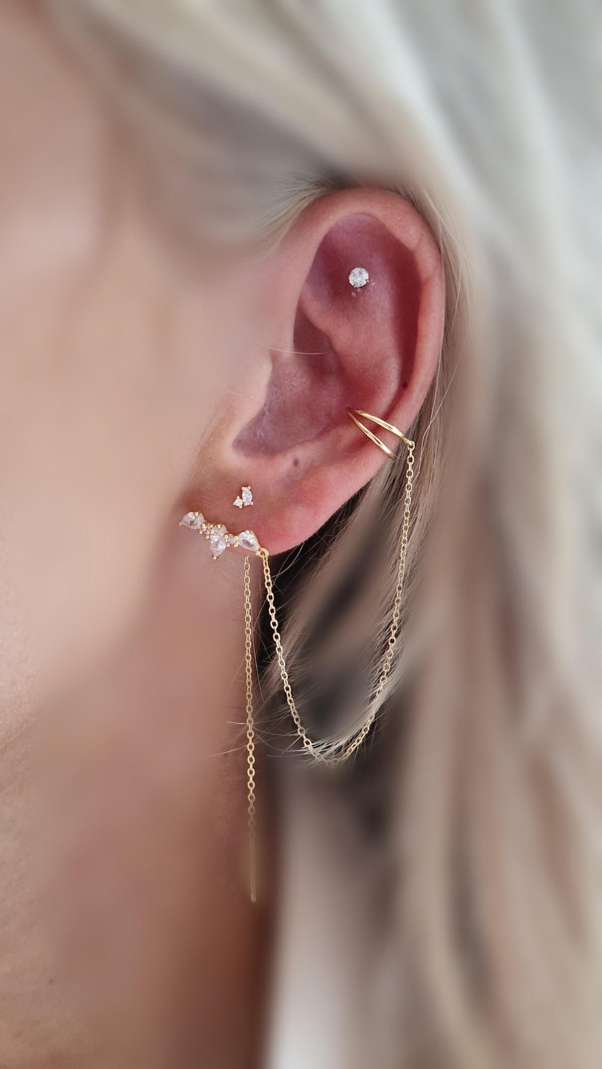 Here I am oorbel en ear cuff