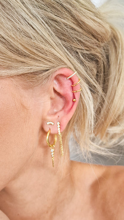 One two three earcuff
