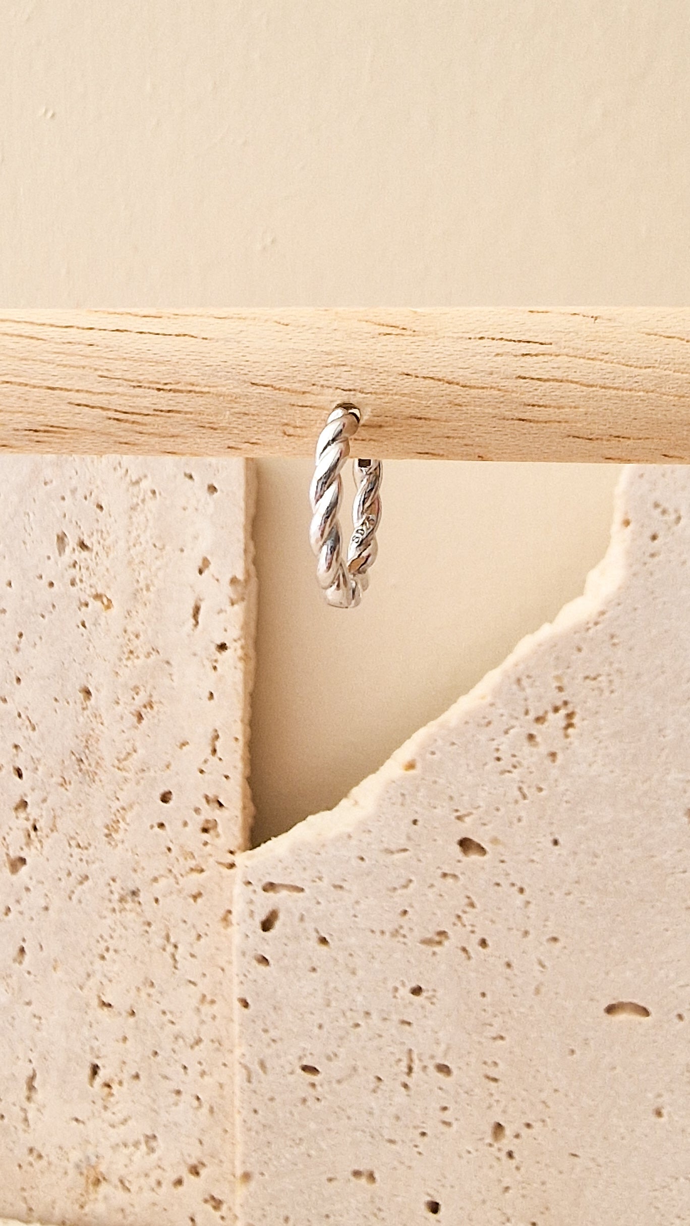 Twist and turn oorbel ZILVER
