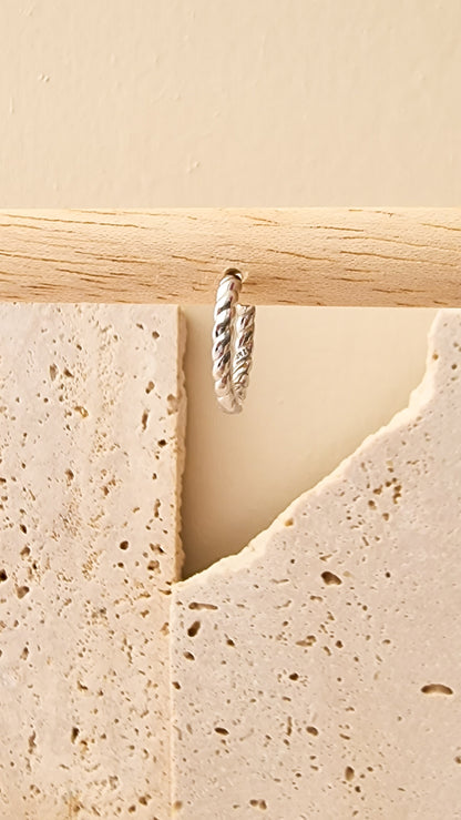 Twisting oorbel ZILVER