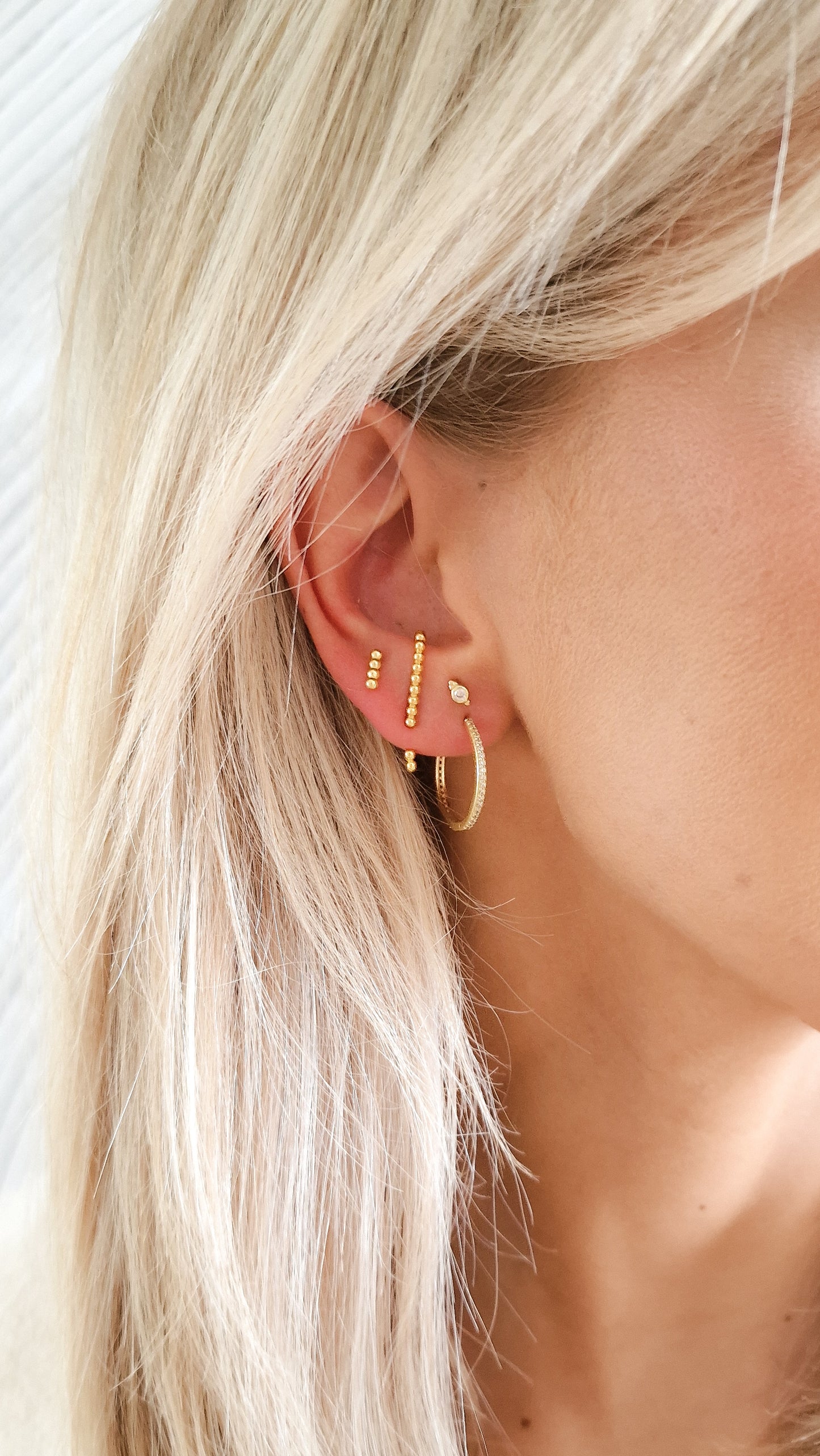 Big shiny hoop 17mm oorbel
