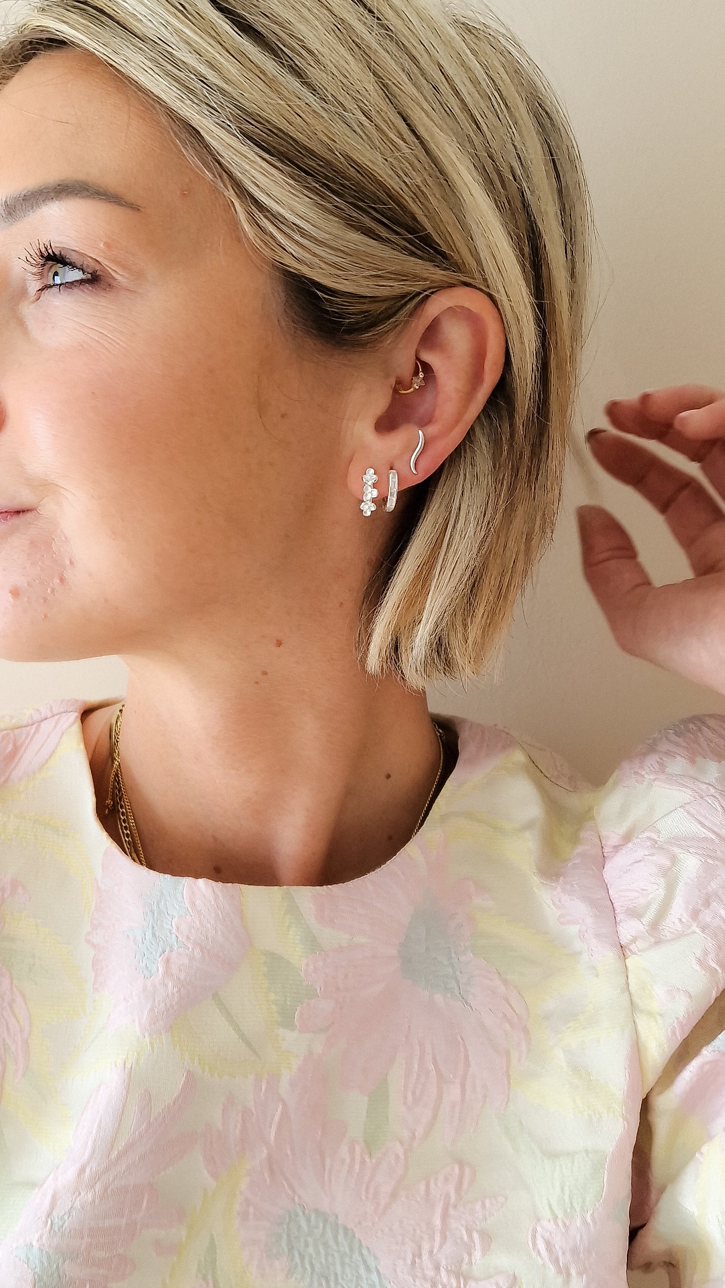 Bloom bloom oorbel ZILVER