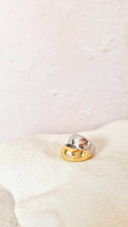 Double mixed ear cuff