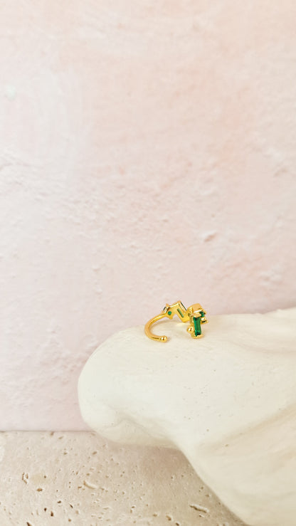 Growing green ear cuff