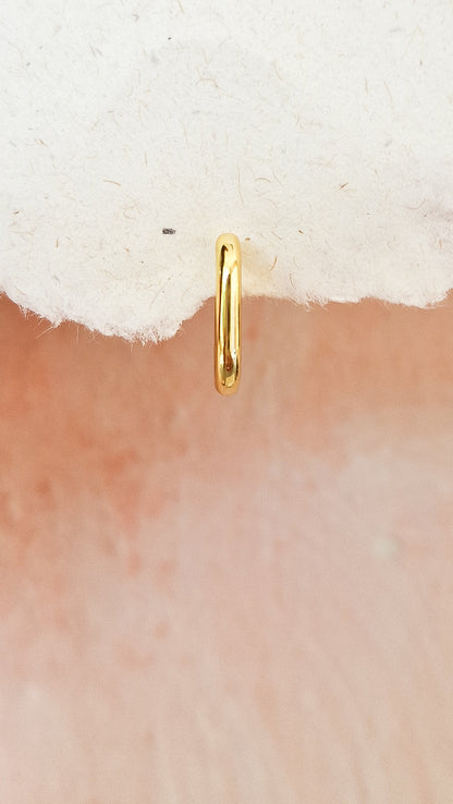 Small oval rounded oorbel