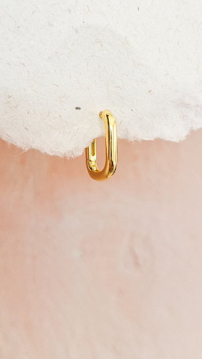 Small oval rounded oorbel