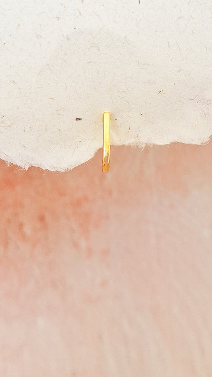 Basic oval blokkerig oorbel