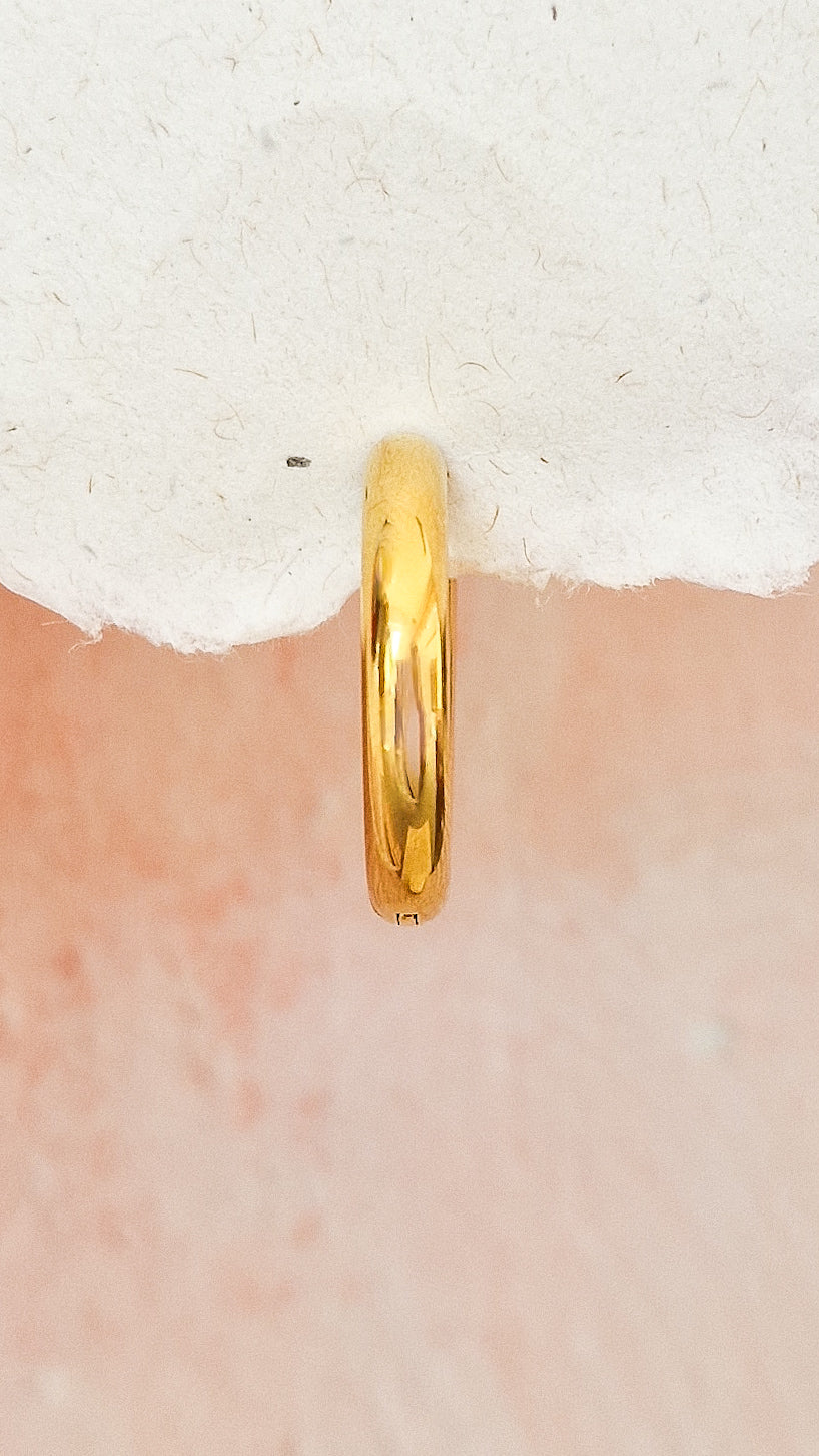 Basic rounded 17mm oorbel