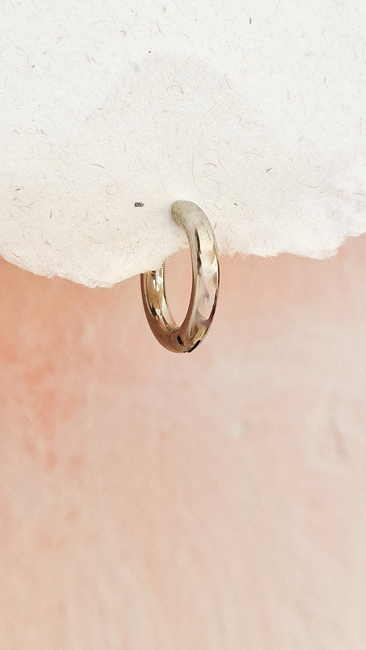 Basic rounded 13mm oorbel zilver