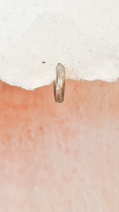 Basic rounded 8mm oorbel zilver