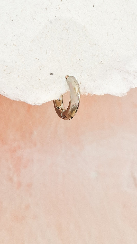 Basic rounded 8mm oorbel zilver