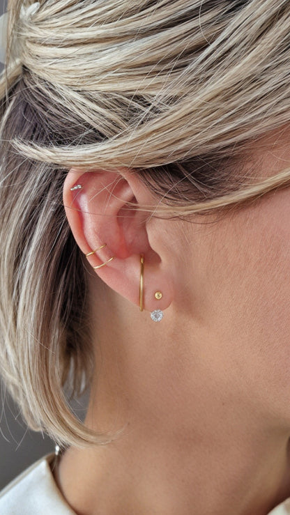 Stones and balls piercing goud