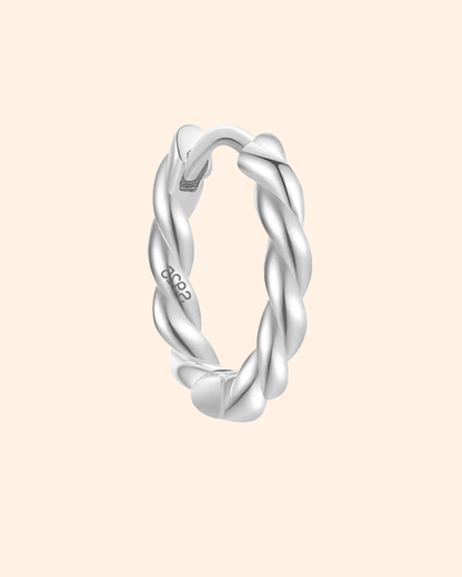 Twist and turn oorbel ZILVER