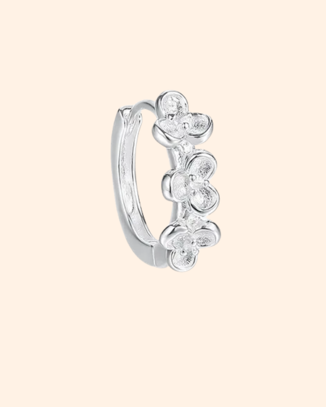 Bloom bloom oorbel ZILVER