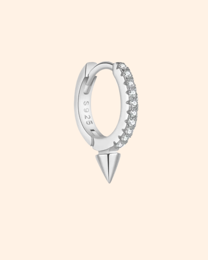 Small spike oorbel ZILVER
