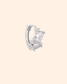 Bigger and better oorbel ZILVER
