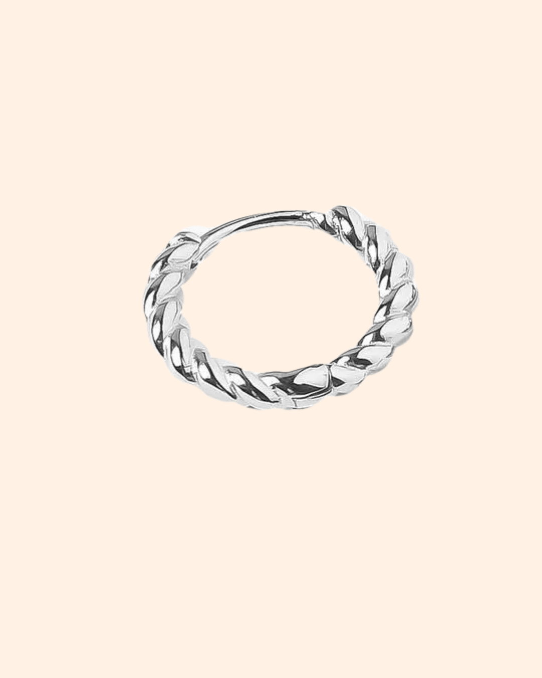 Twisting oorbel ZILVER