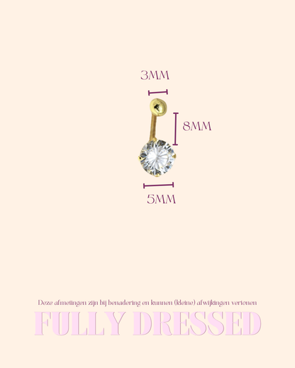 Stones and balls piercing goud